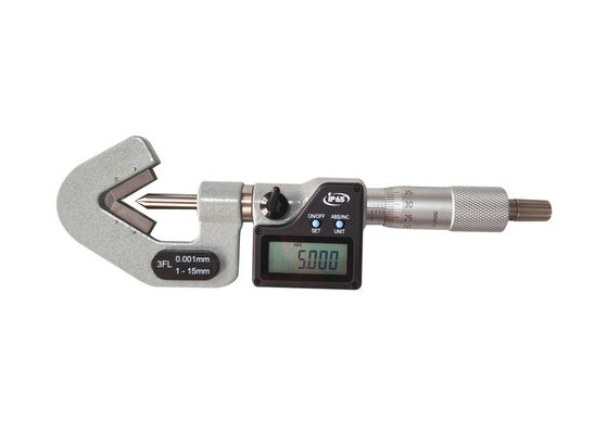 IP65 Electronic Digital V-anvils Micrometer with Large LCD Display for Efficient Measurement