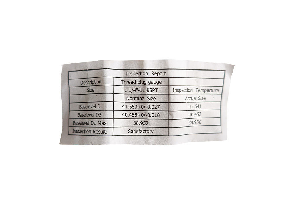 1" 1/4-11 BSPT Thread Plug Gauge for Measuring Tapered Pipe Threads in British Standard