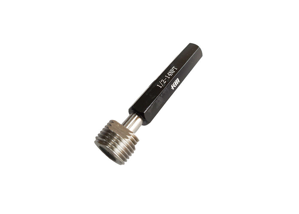 Hydraulic Pipe Thread Inspection Tool 1-2"-14 NPT Thread Plug Gauge for Pipe Fitting Inspection Includes Multiple Sizes