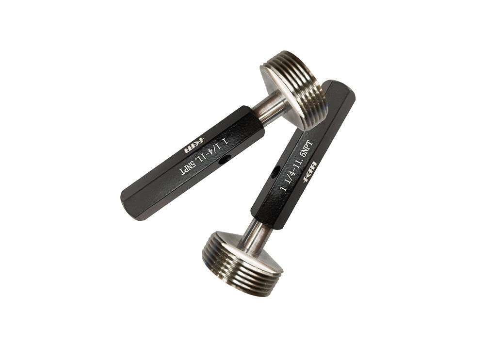 1" 1-4-11.5 NPT Tapered Pipe Thread Plug Gauge Go and Nogo Set with Internal First Grade Thread Machining Center
