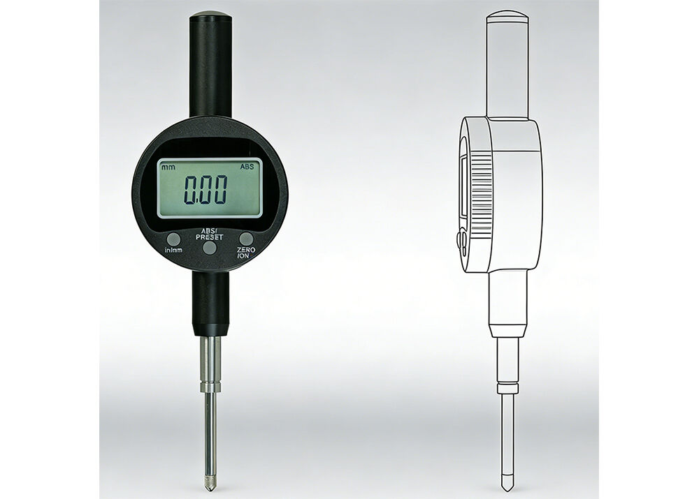 High Accuracy and Stable Performance 0-25.4mm Range Electronic Gauge with Data Output for QC Inspection