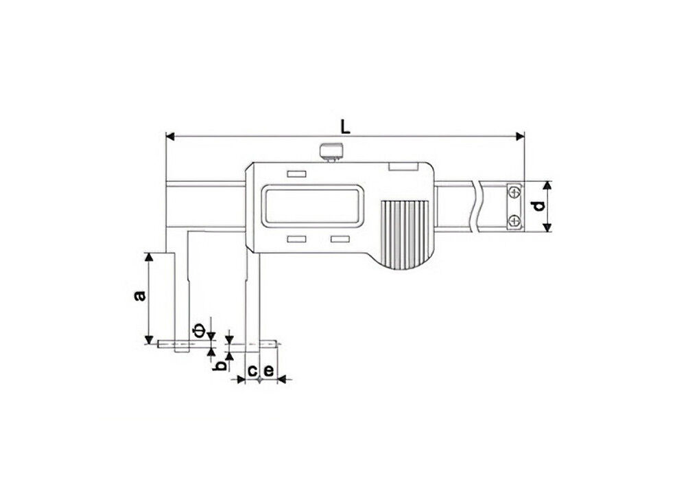 30-300mm/1.2-12'' Inside Groove Digital Caliper Cylindrical Contact Electronic Measuring Tool
