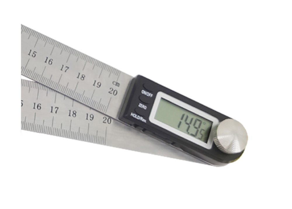 0-360° Electronic Digital Protractor with 0.05° Resolution ±0.2° Accuracy 200mm Blades Optional